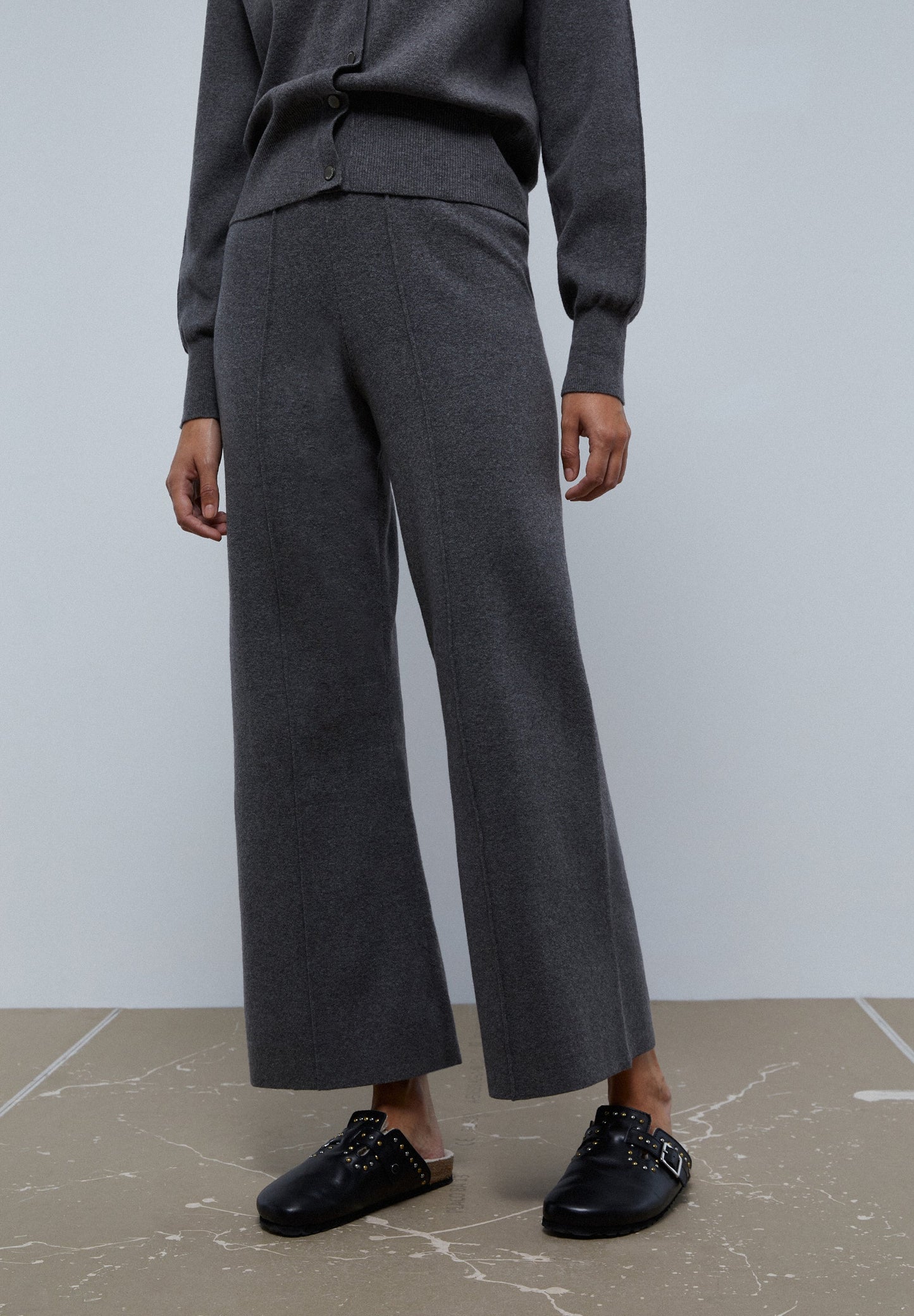 KNIT SEAM TROUSERS