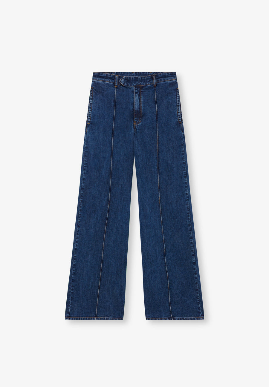 WIDE LEG JEANS WITH SEAMS
