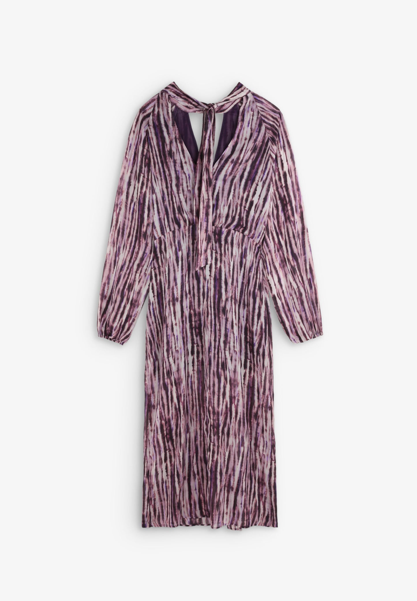 TIE-DYE DRESS WITH BOW ON THE NECKLINE