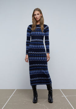 DIAMOND TEXTURED WEAVE DRESS