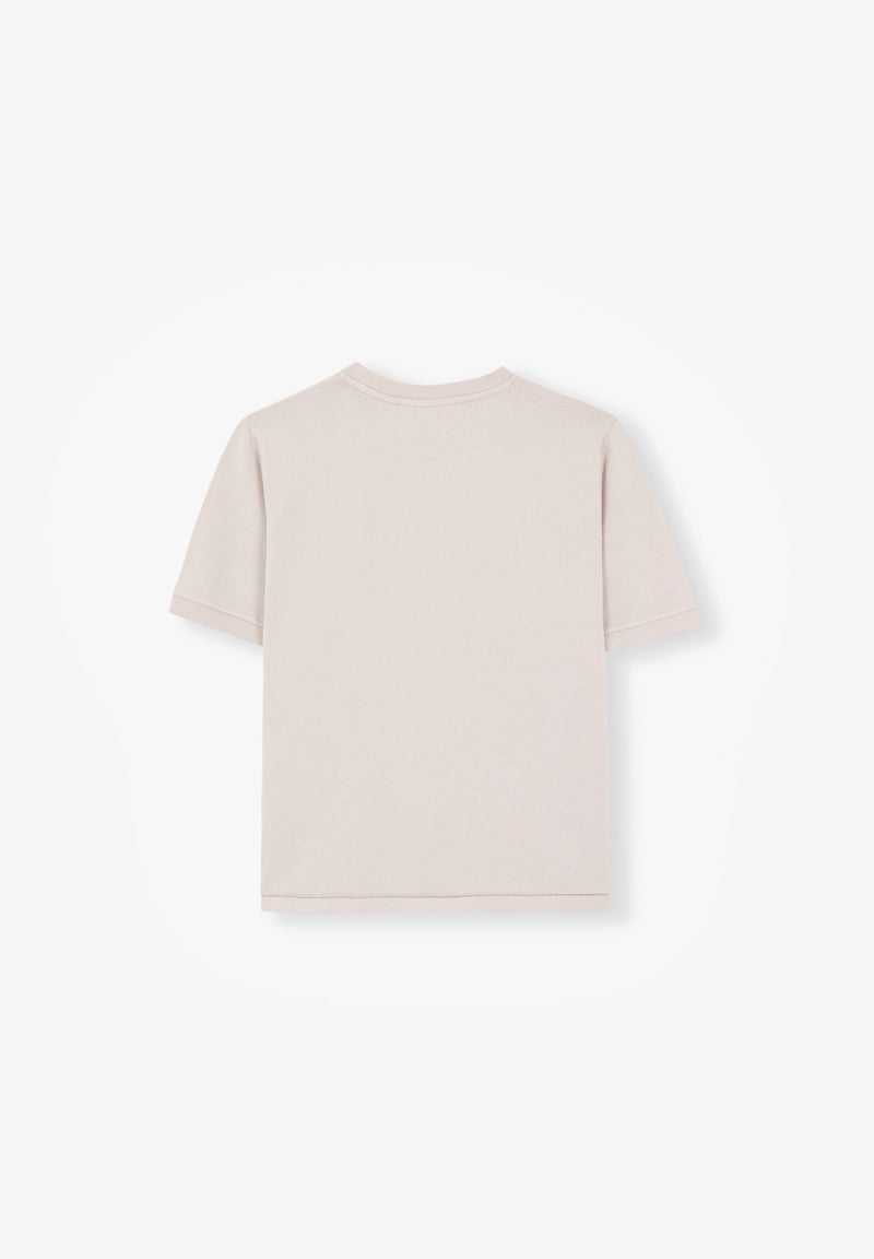 LOGO T-SHIRT WITH RIPPED DETAIL