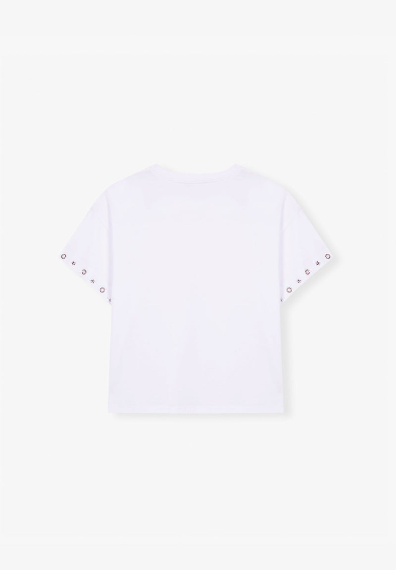 BASIC T-SHIRT WITH SLEEVE DETAIL