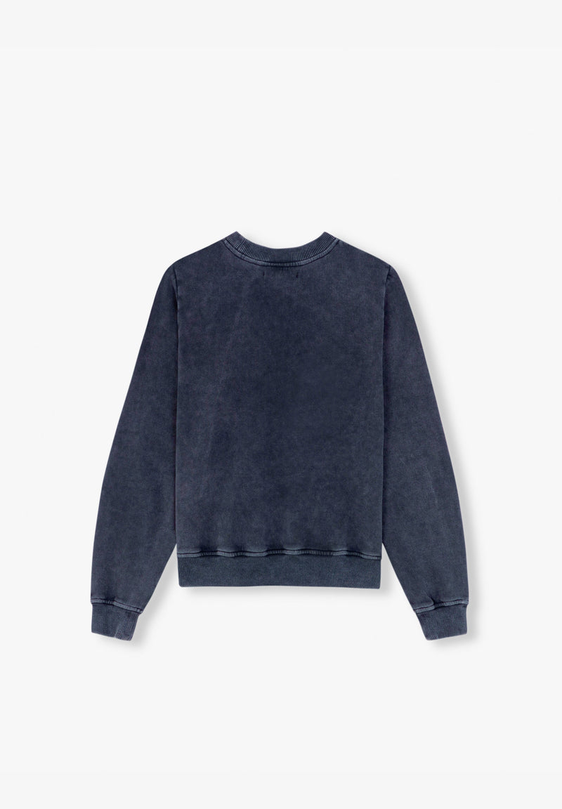 FADED SWEATSHIRT WITH GLITTER LOGO