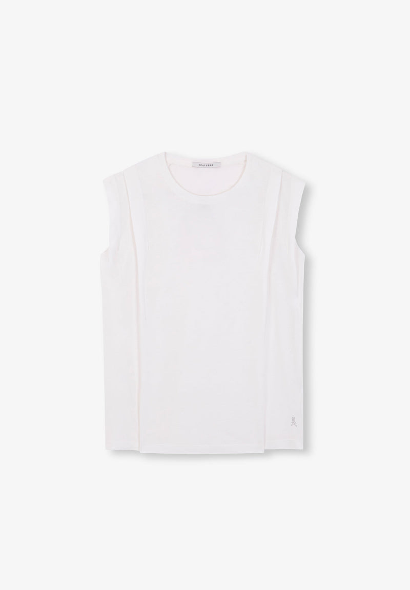 BASIC T-SHIRT WITH PLEAT DETAIL