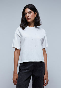 T-SHIRT WITH GLASS DETAIL