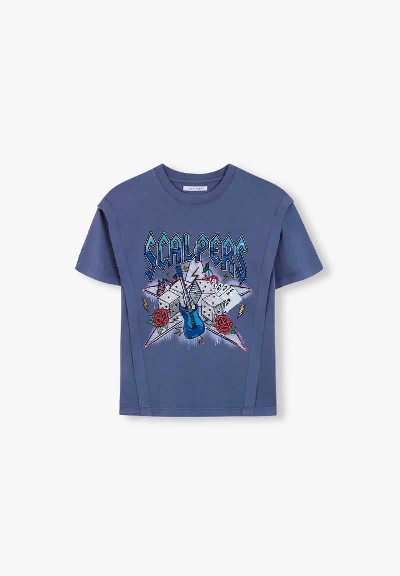 PRINT PLEAT T-SHIRT