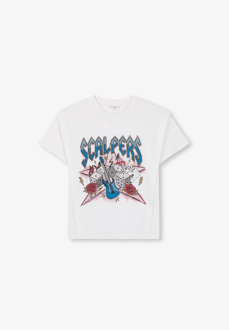 PRINT PLEAT T-SHIRT
