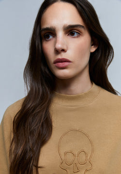 SWEATSHIRT WITH RELIEF SKULL
