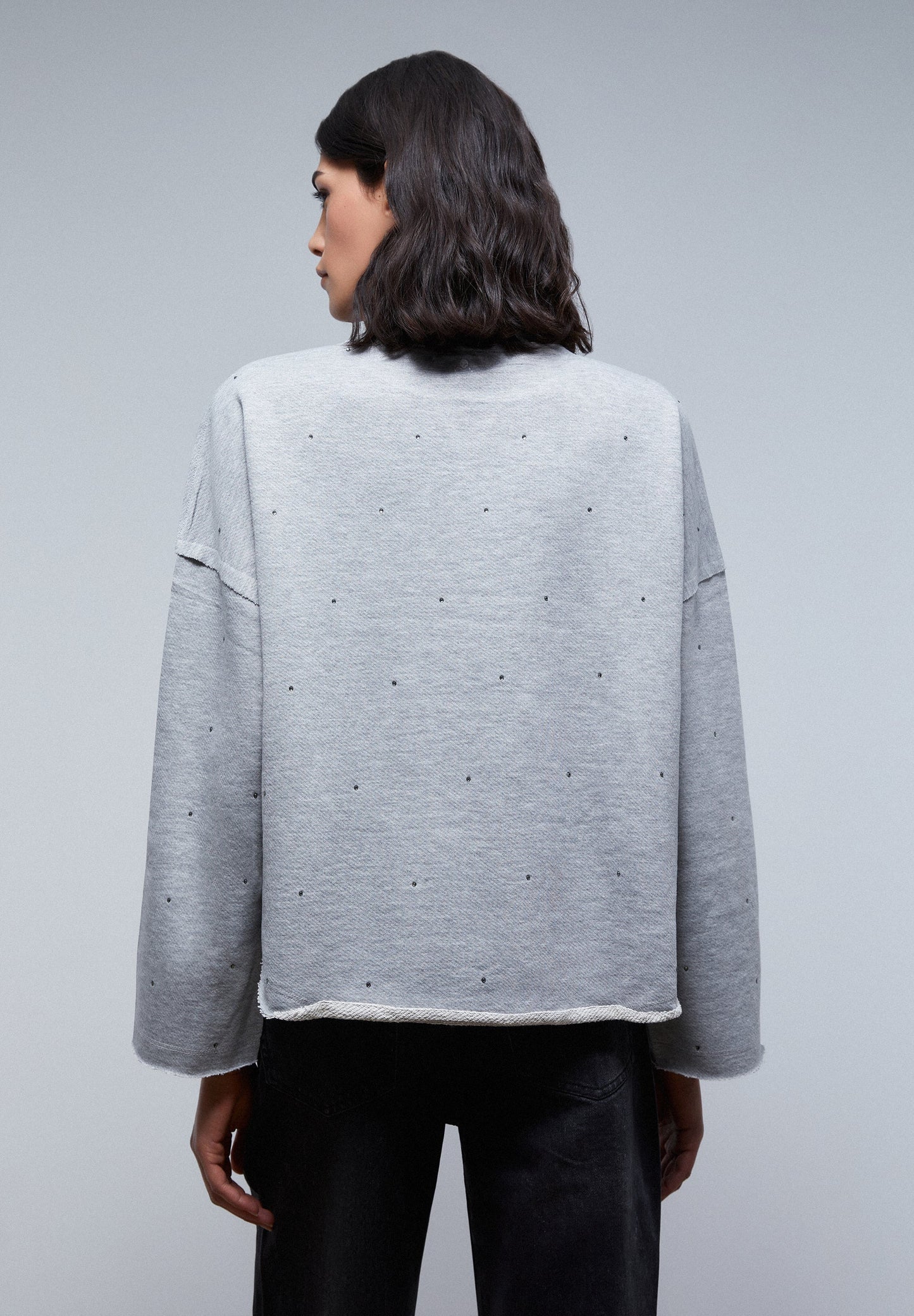 SWEATSHIRT WITH GLASS DETAIL