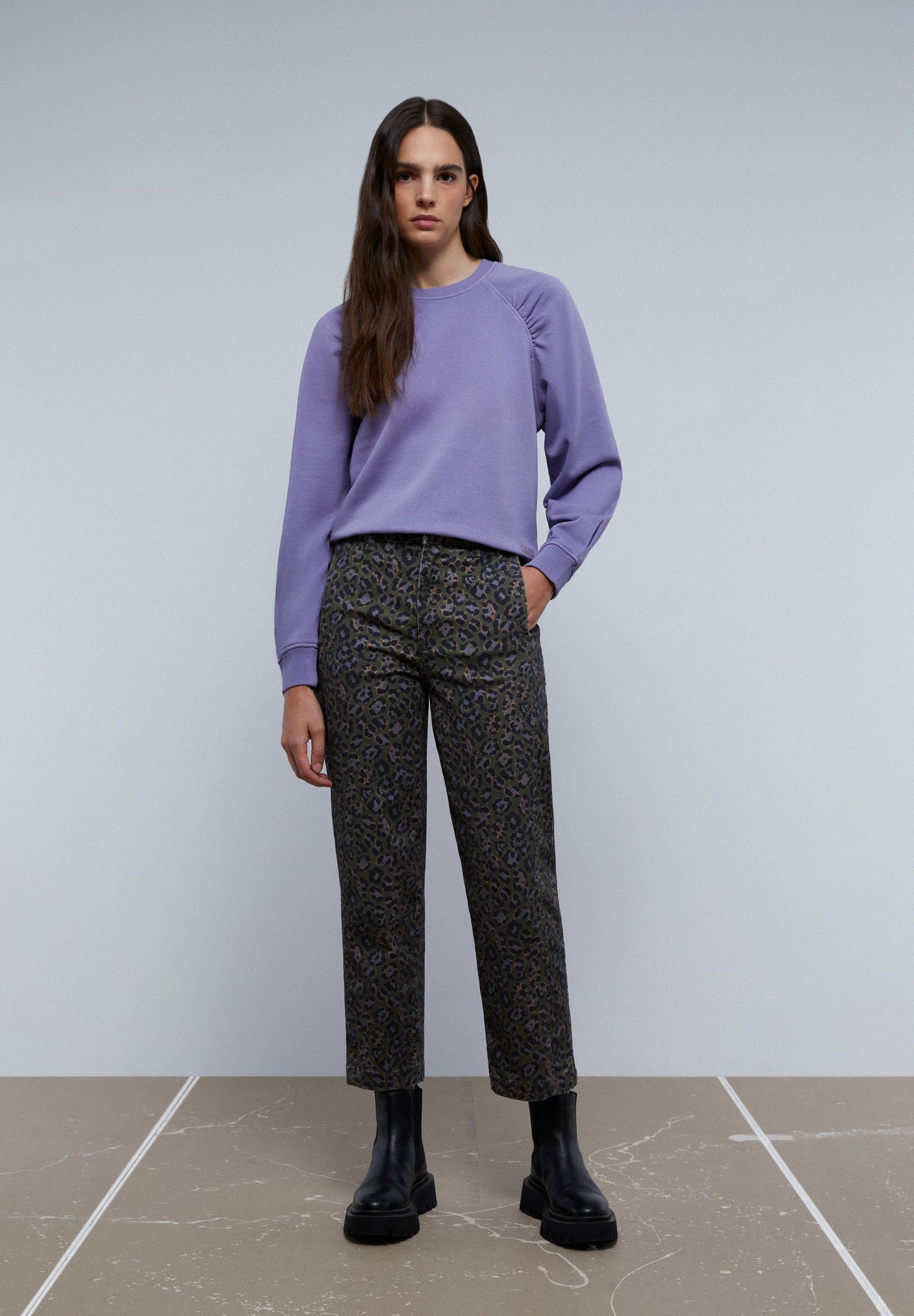 LUREX RUCHED SWEATSHIRT