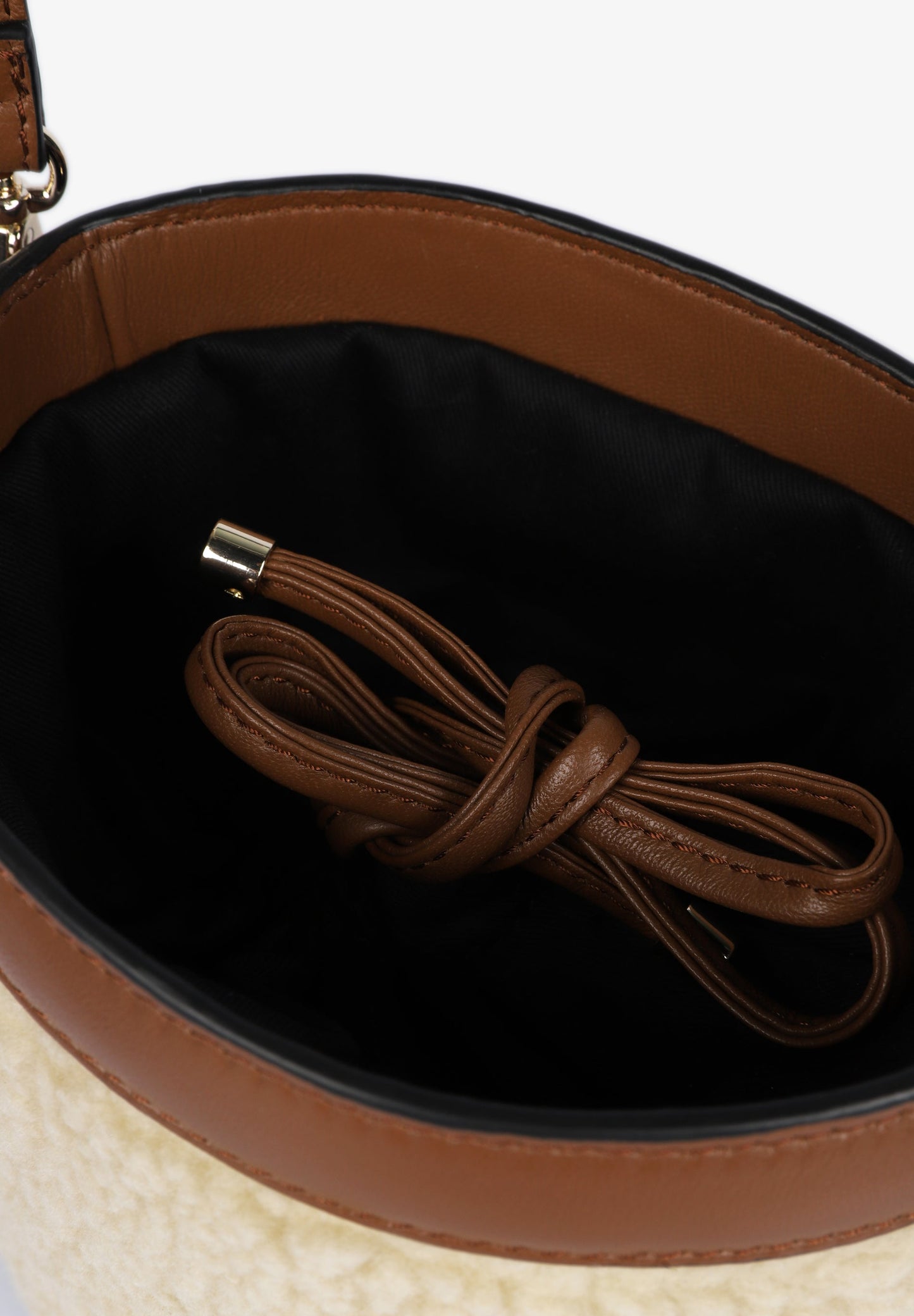 SHEARLING BUCKET BAG