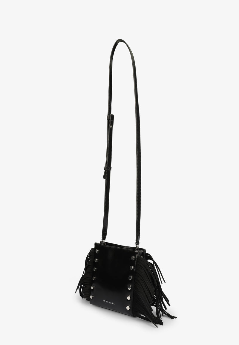MINI FRINGED LEATHER BAG