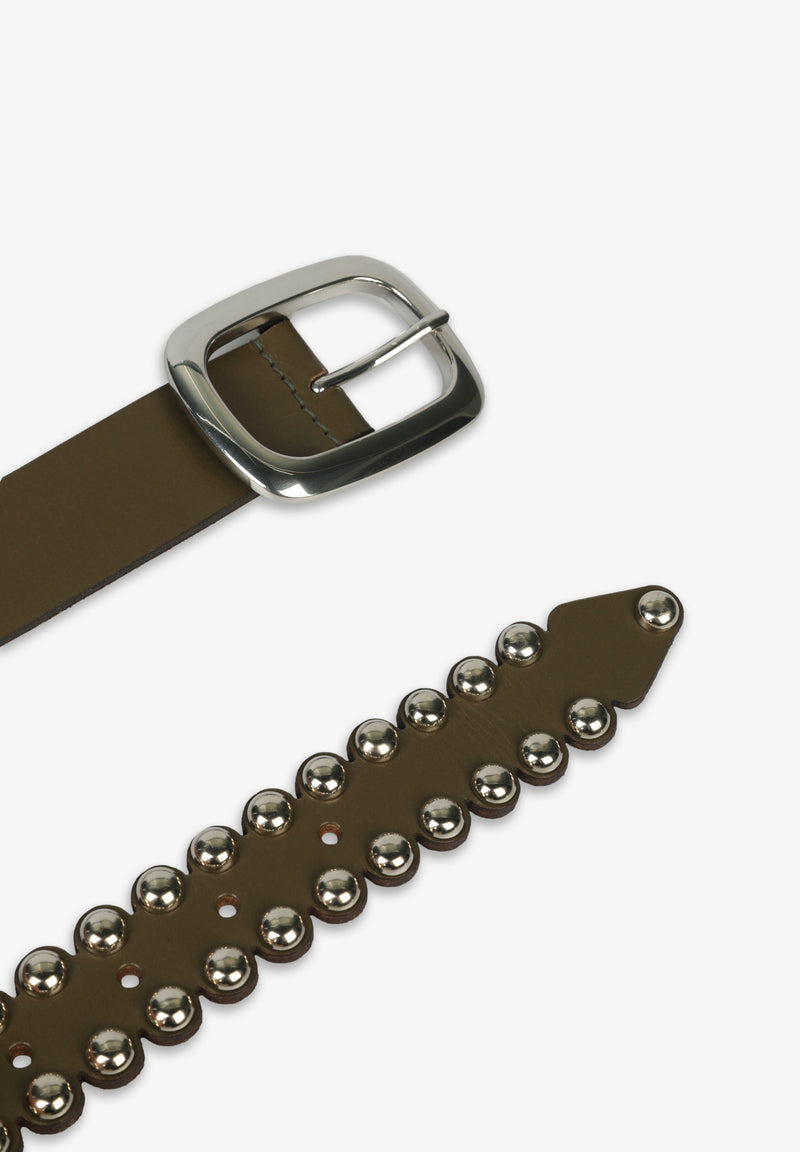 BELT WITH STUDS AND LARGE BUCKLE