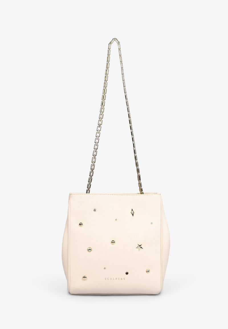 LEATHER BAG WITH STUD DETAIL