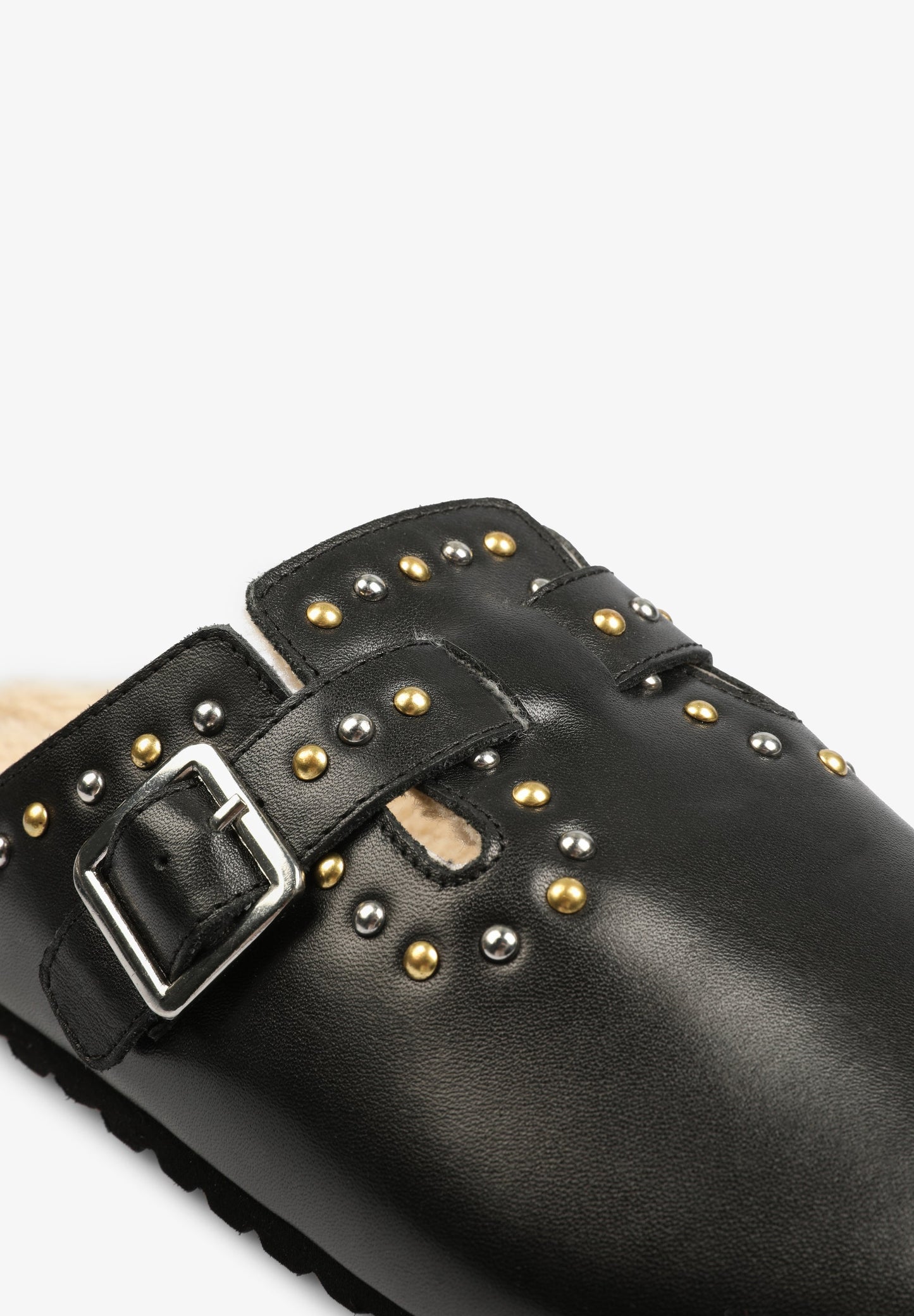 LEATHER CLOGS WITH STUDS