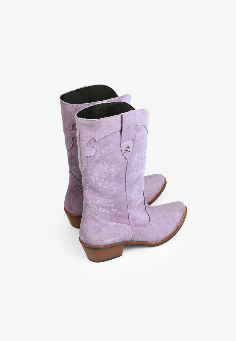 SUEDE COWBOY BOOTS
