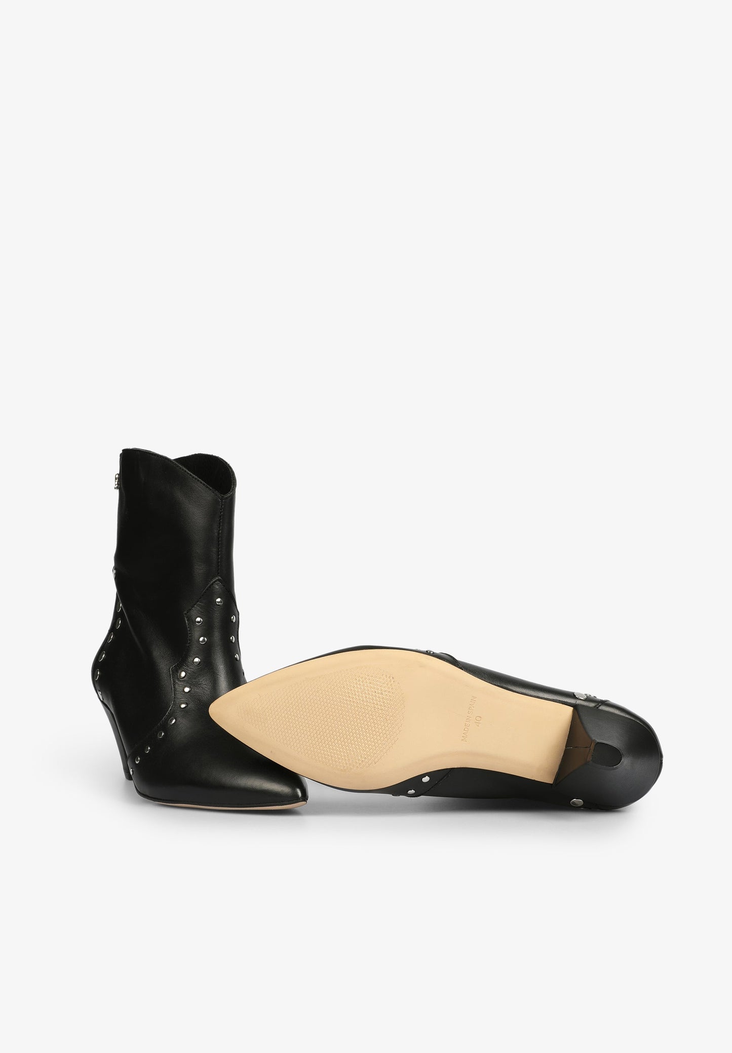 POINTED TOE STUDDED COWBOY BOOTS