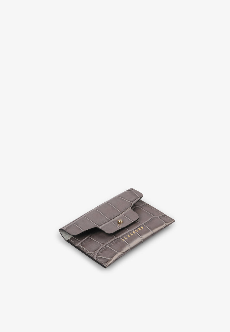 EMBOSSED LEATHER CARD HOLDER