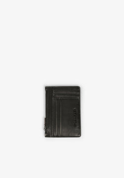 ZIPPED LEATHER CARD HOLDER