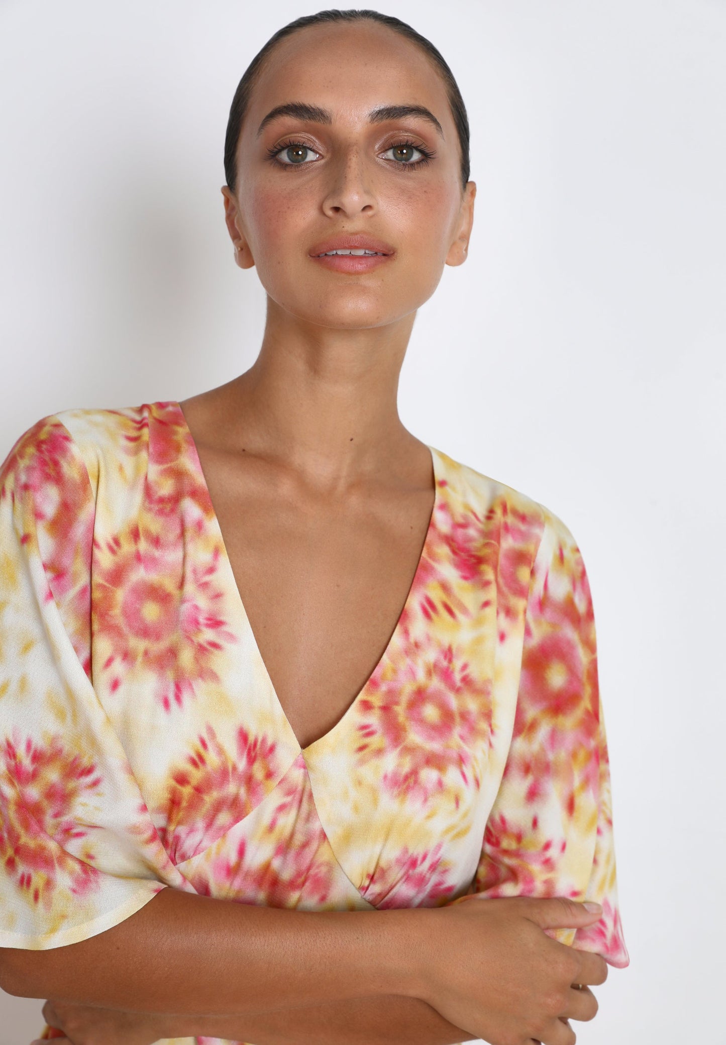 SATIN DRESS WITH BACK DETAIL