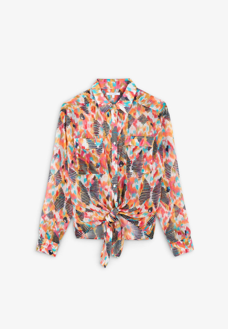 PRINT SHIRT WITH KNOT