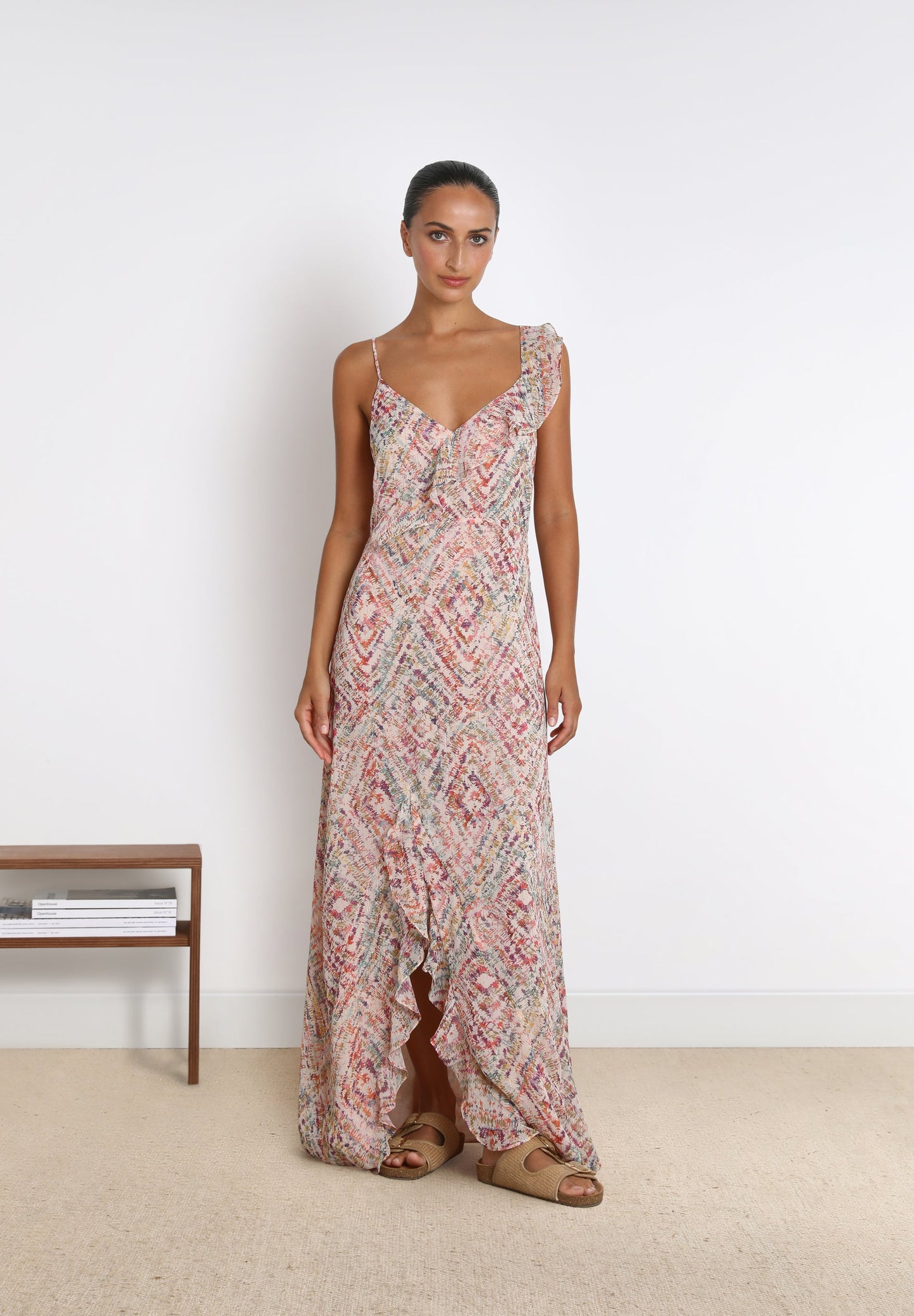 LONG DRESS WITH RUFFLE