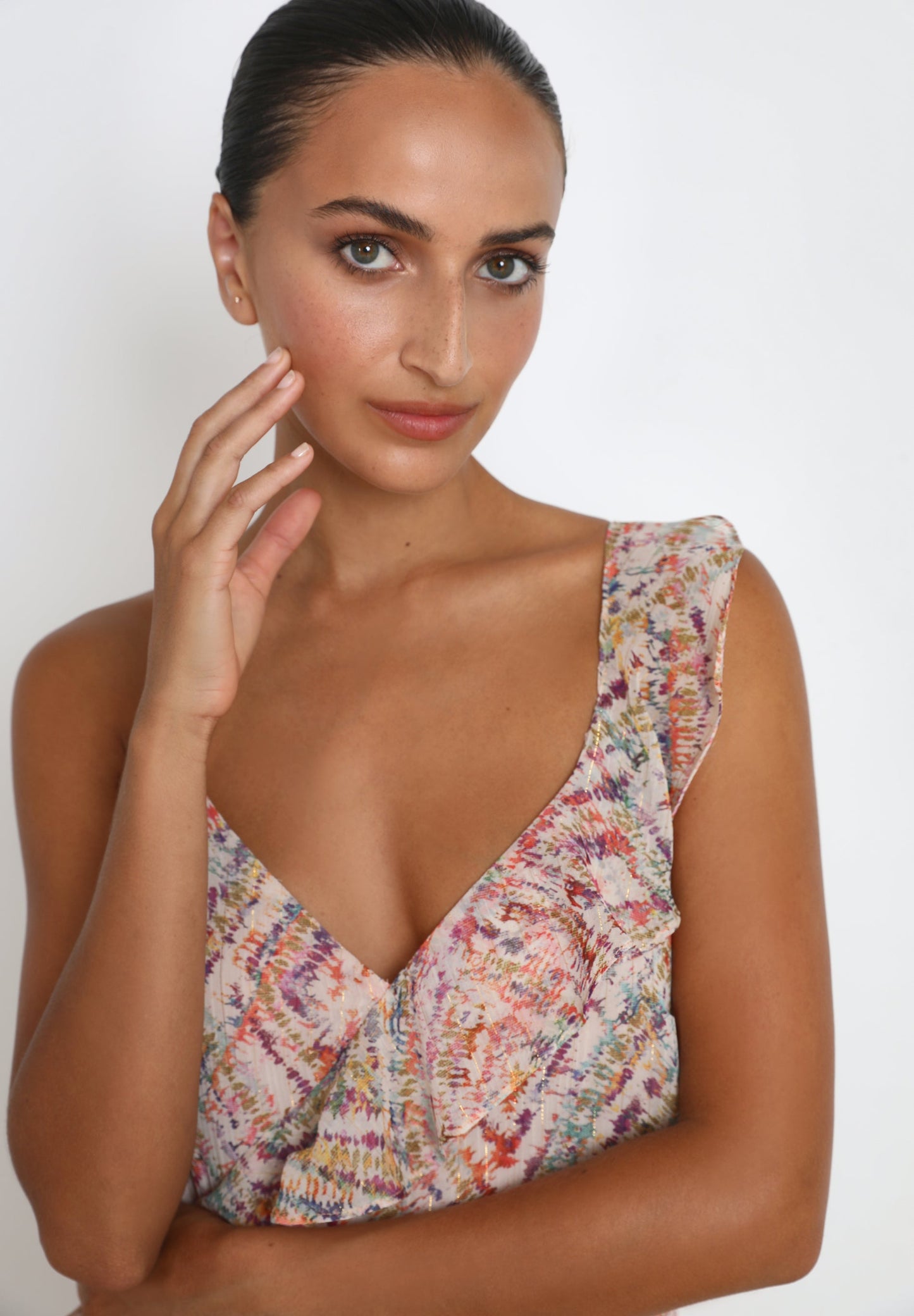 LONG DRESS WITH RUFFLE