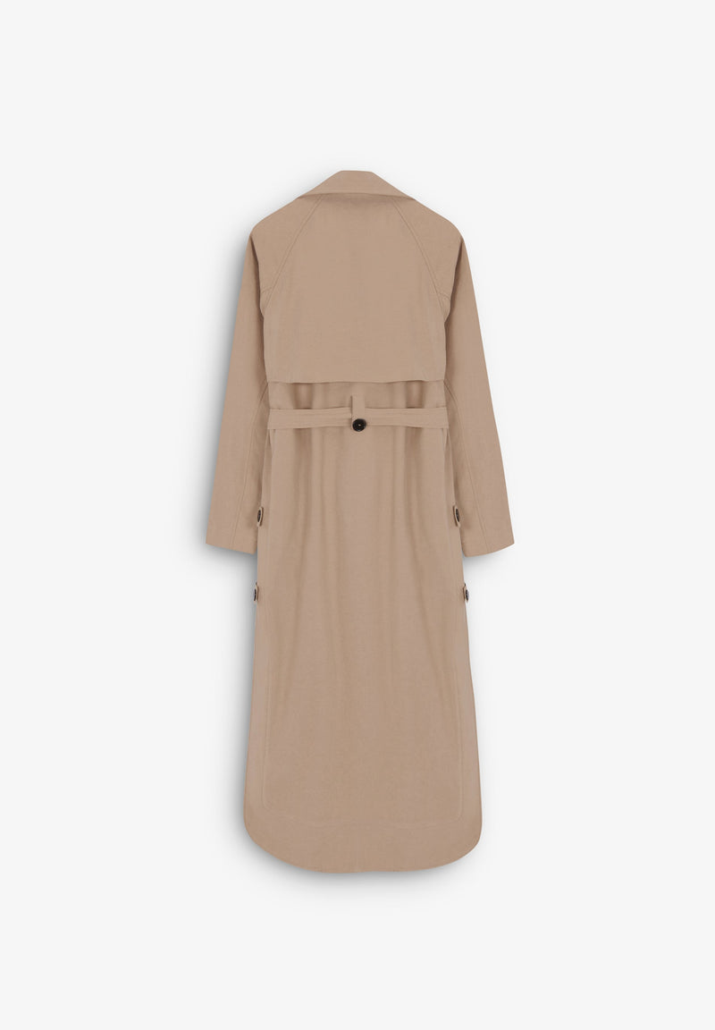 TRENCH COAT WITH SIDE SLIT DETAIL
