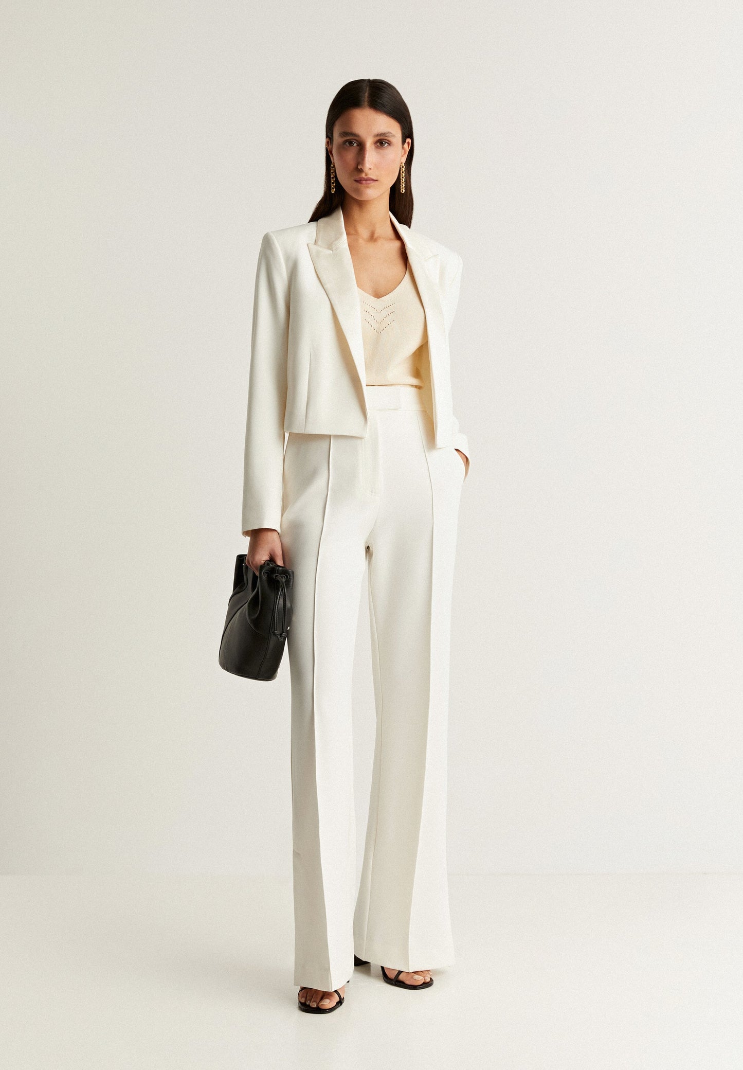 CROPPED BLAZER WITH CUFF DETAIL