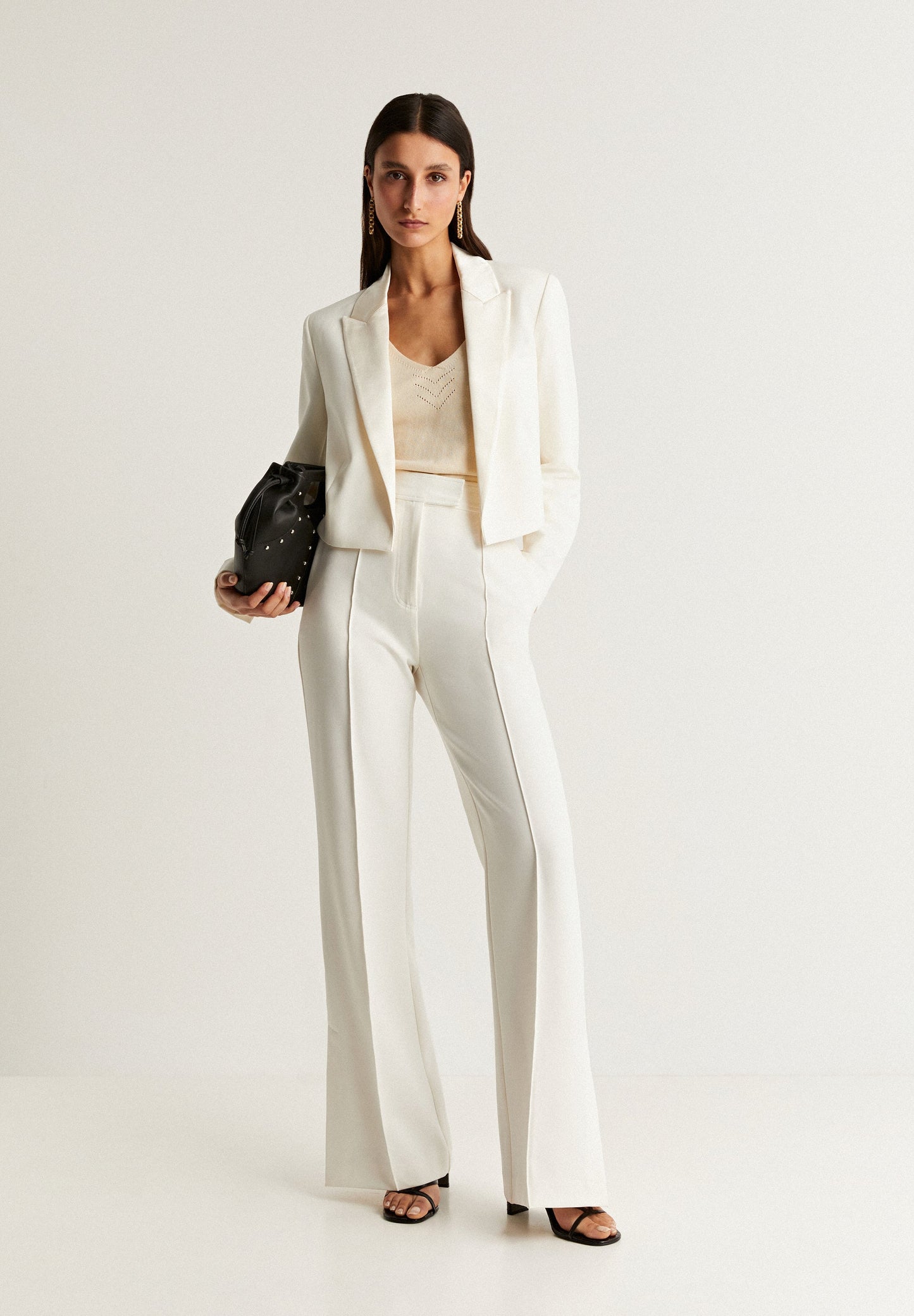 CROPPED BLAZER WITH CUFF DETAIL