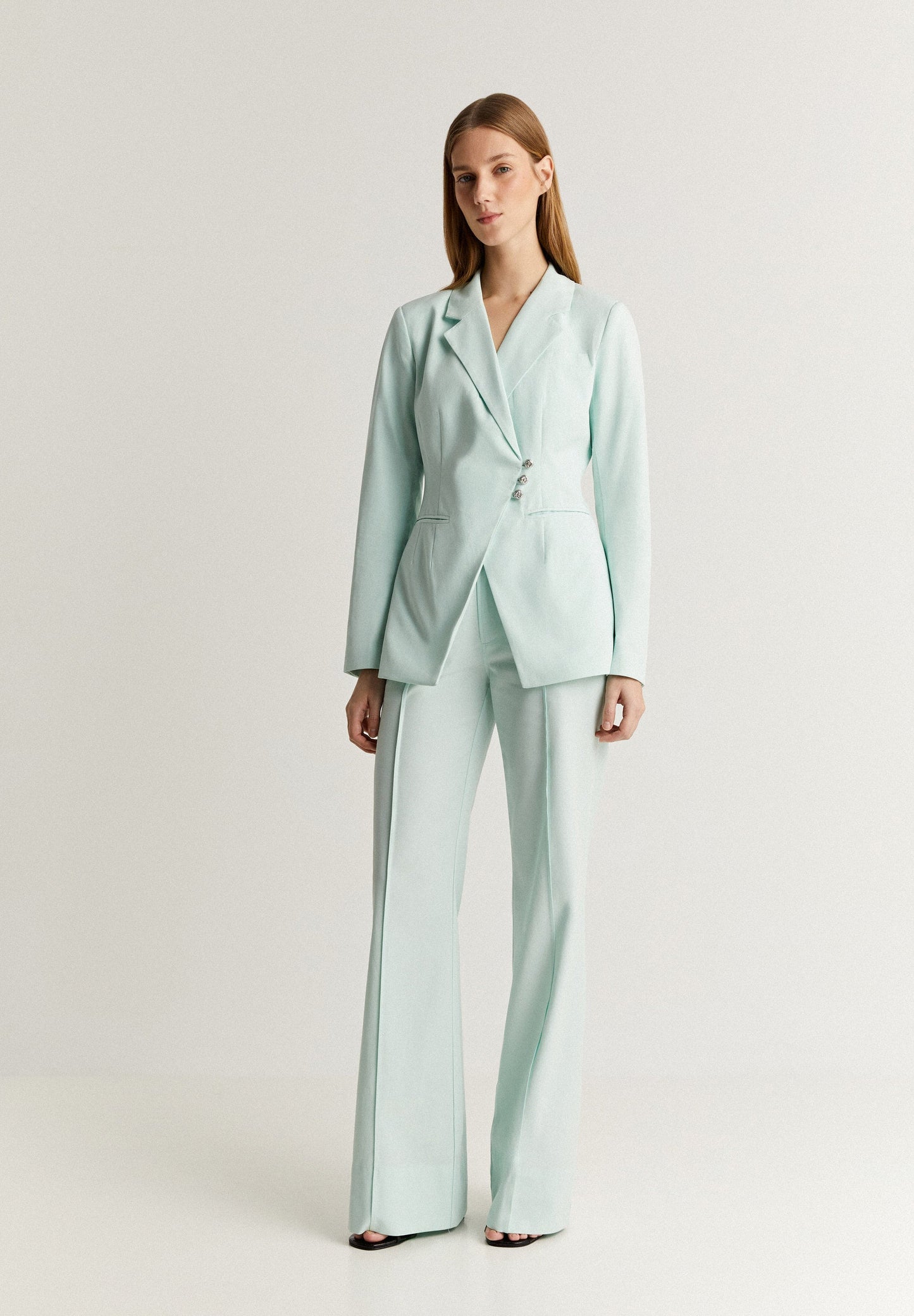 DOUBLE-BREASTED BLAZER WITH ZIP DETAIL