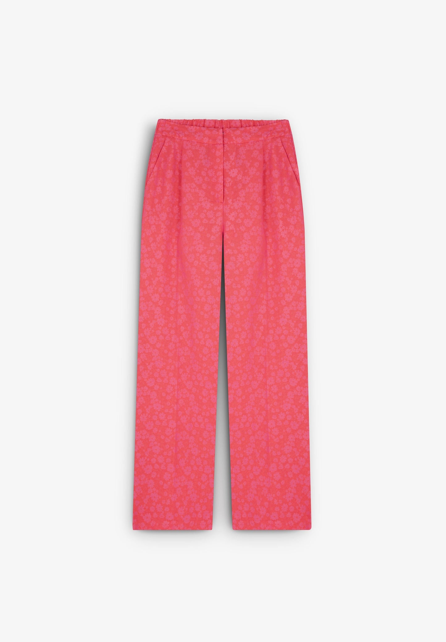 FLORAL JACQUARD TROUSERS