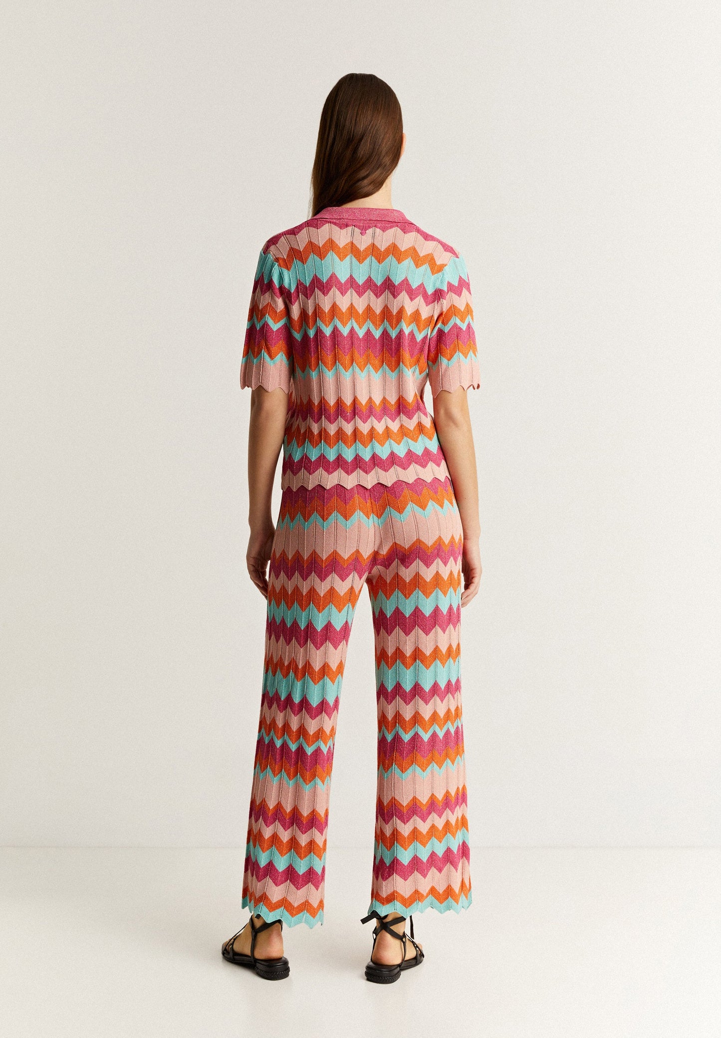 LUREX ZIGZAG KNIT TROUSERS