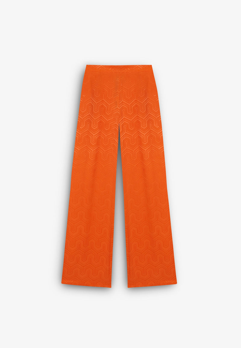 FLOWING TROUSERS WITH GEOMETRIC DETAILS
