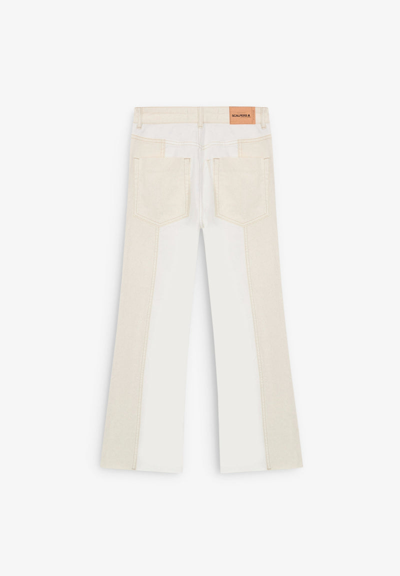 ANKLE FLARE CONTRAST DETAIL JEANS