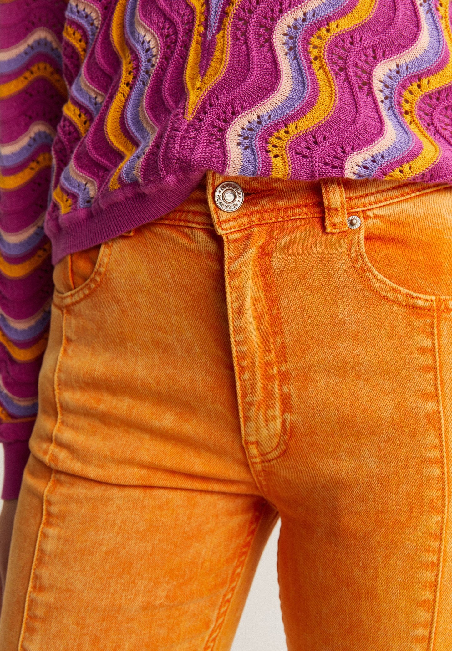 FADED EFFECT BOOTCUT JEANS