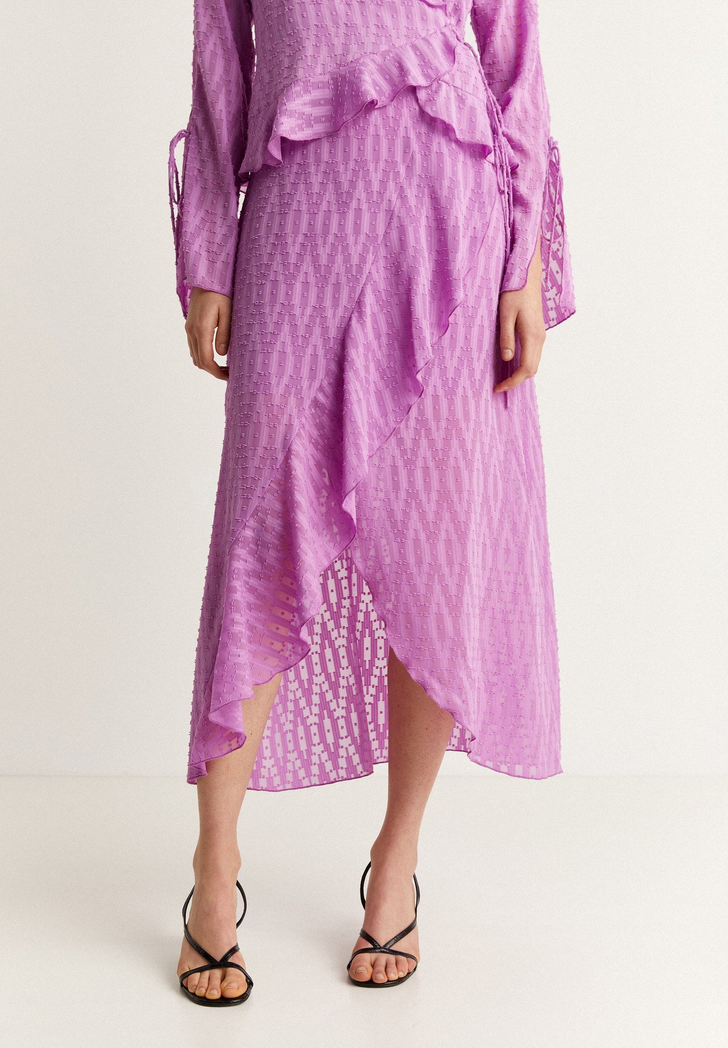 SWISS DOT RUFFLE SKIRT