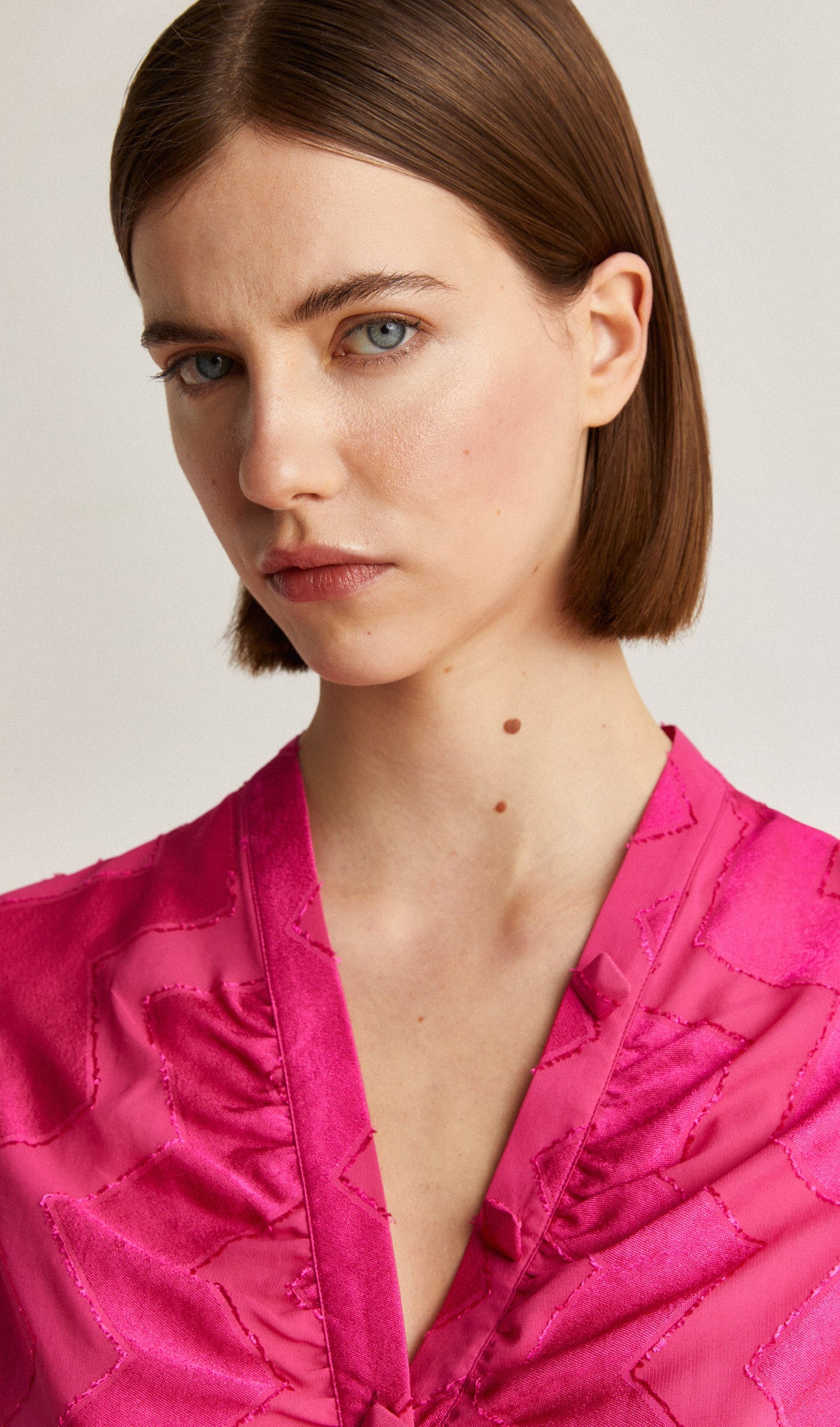 ZIGZAG JACQUARD BLOUSE