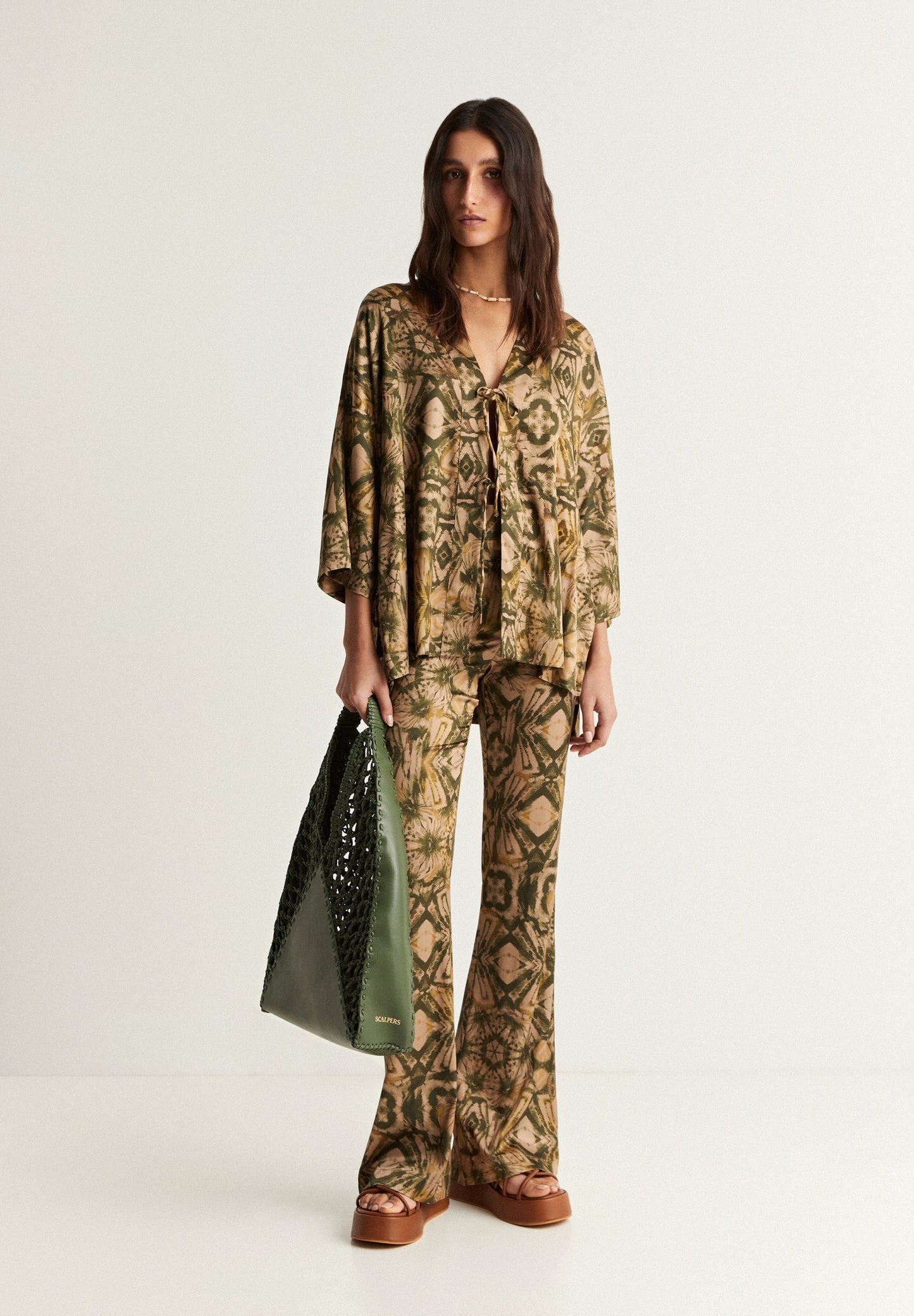 KIMONO BLOUSE WITH BOW