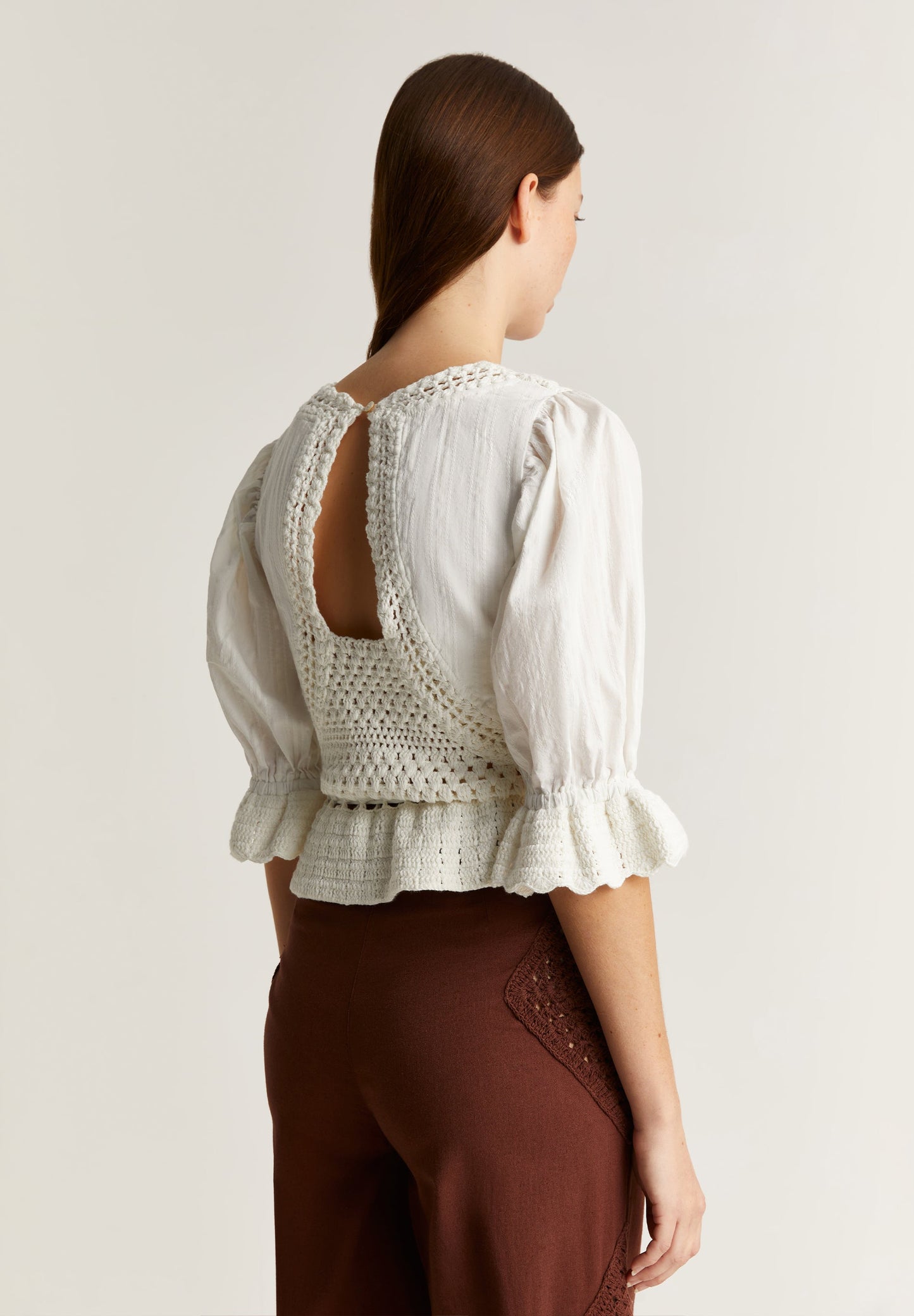 BLOUSE WITH CROCHET DETAILS