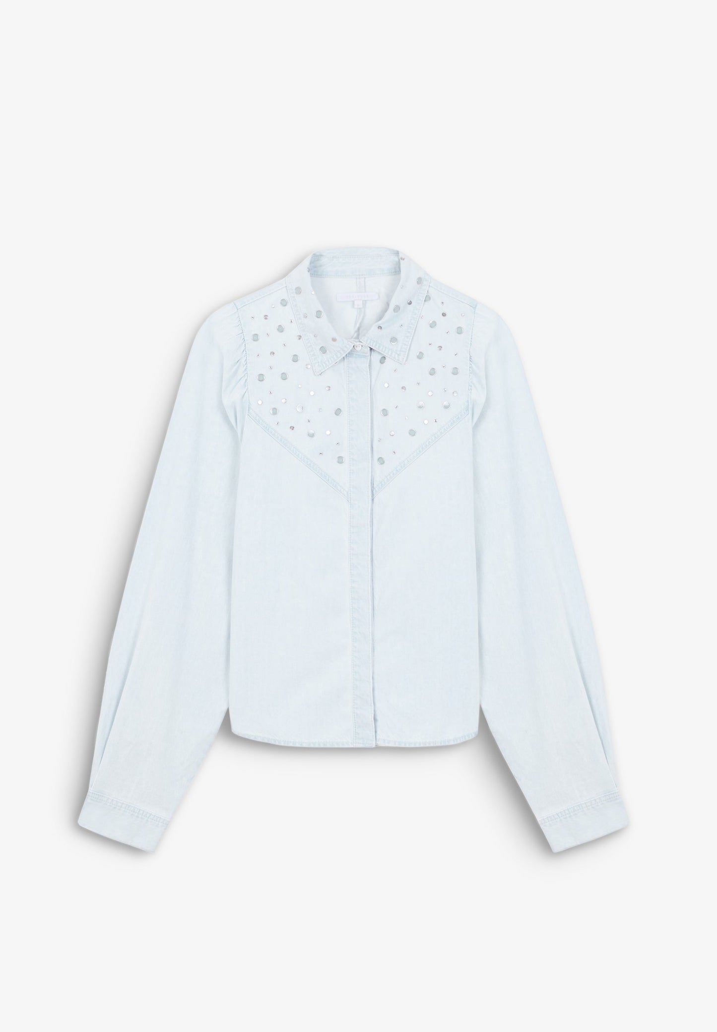 DENIM SHIRT WITH STUDS