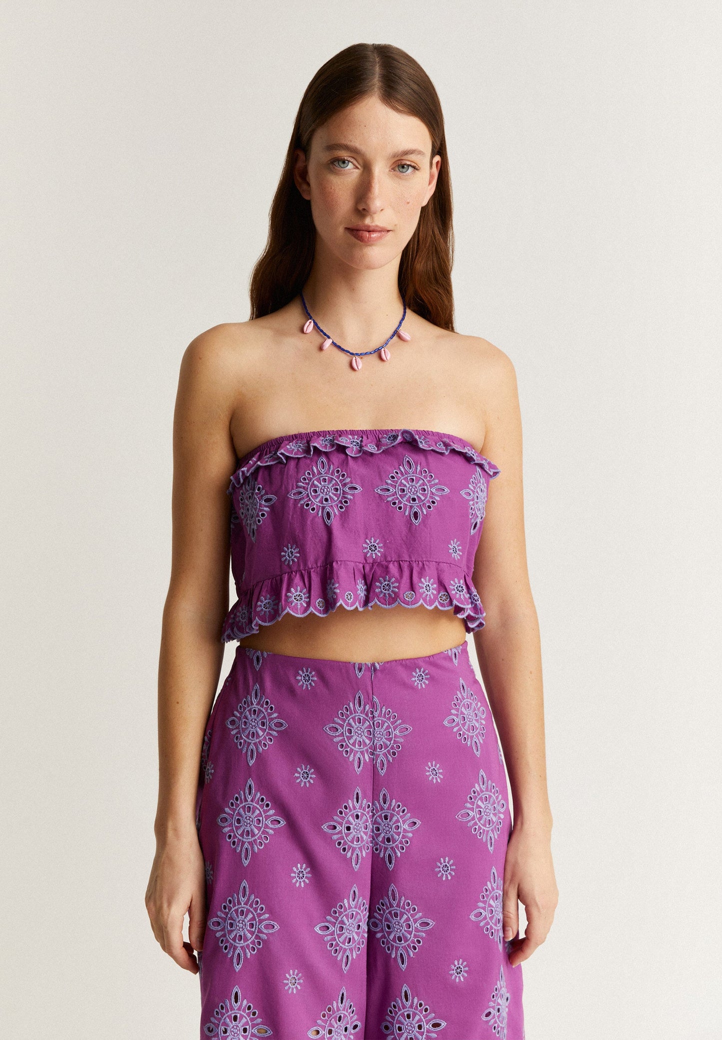 BRODERIE ANGLAISE CROP TOP