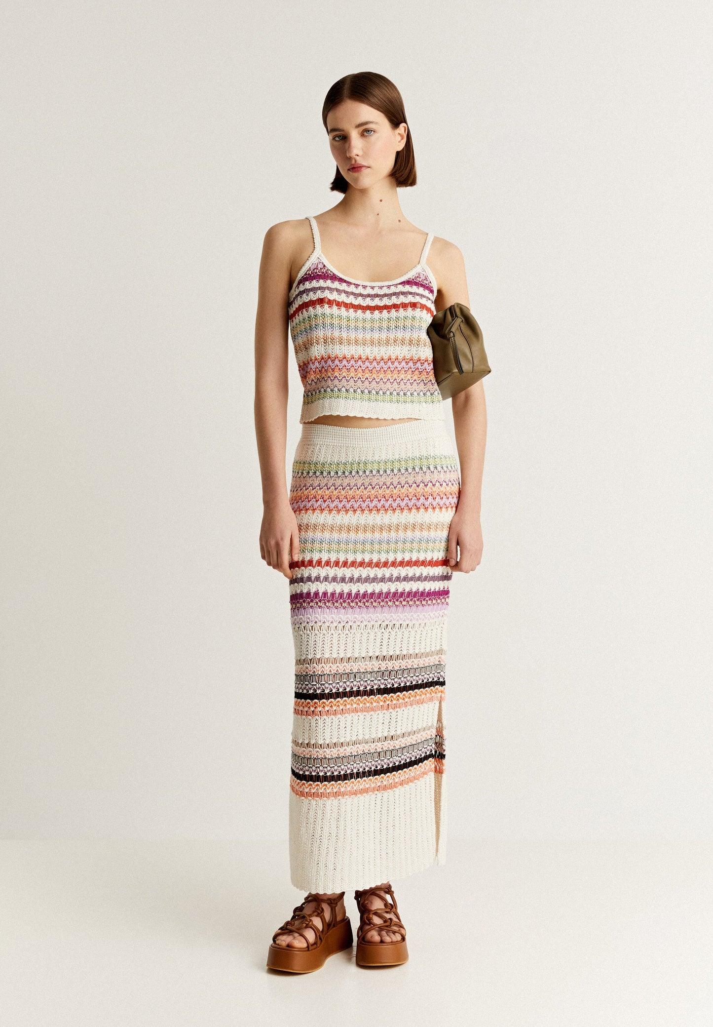 MULTICOLOURED CROCHET TOP