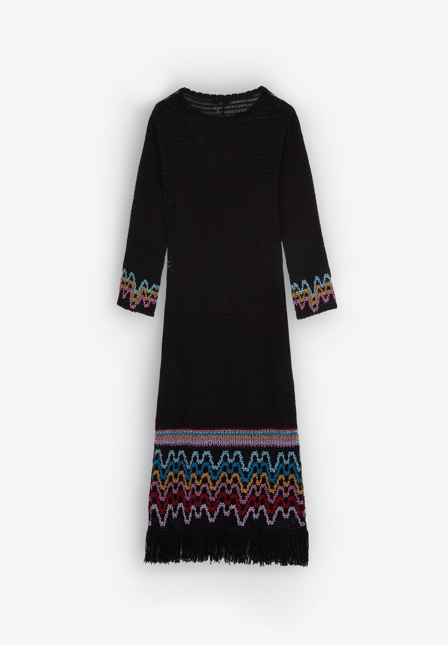 CROCHET DRESS WITH FRINGE DETAIL