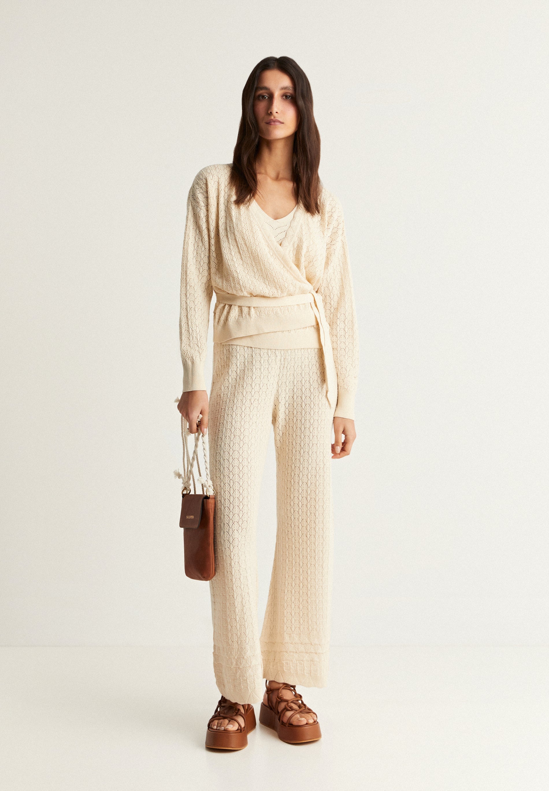 CROCHET CARDIGAN WITH BOW