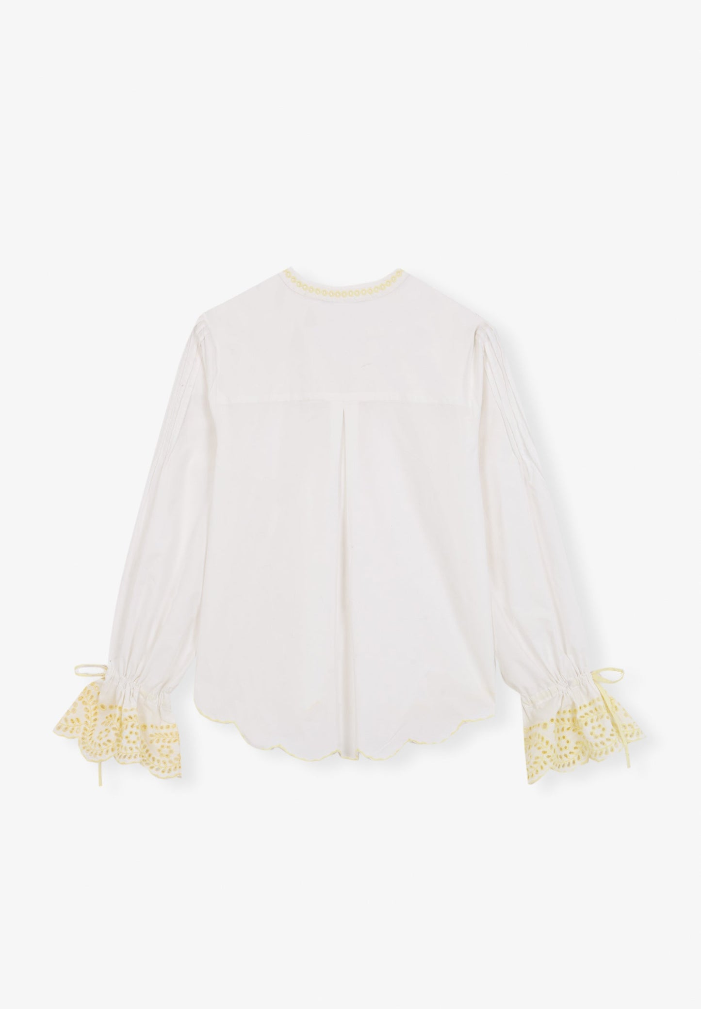 BLOUSE WITH EMBROIDERED TRIM DETAIL