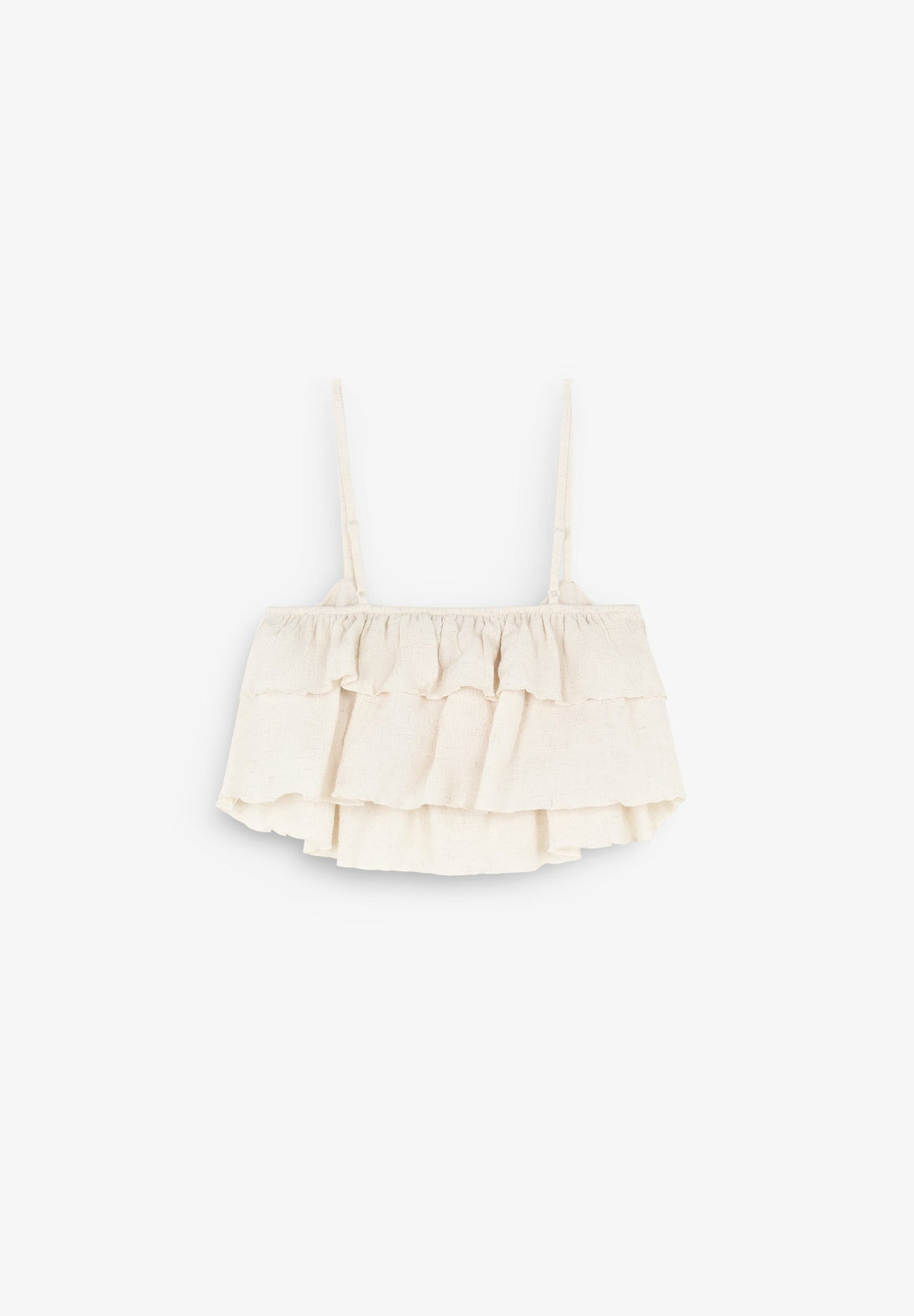 CROP TOP WITH RUFFLES