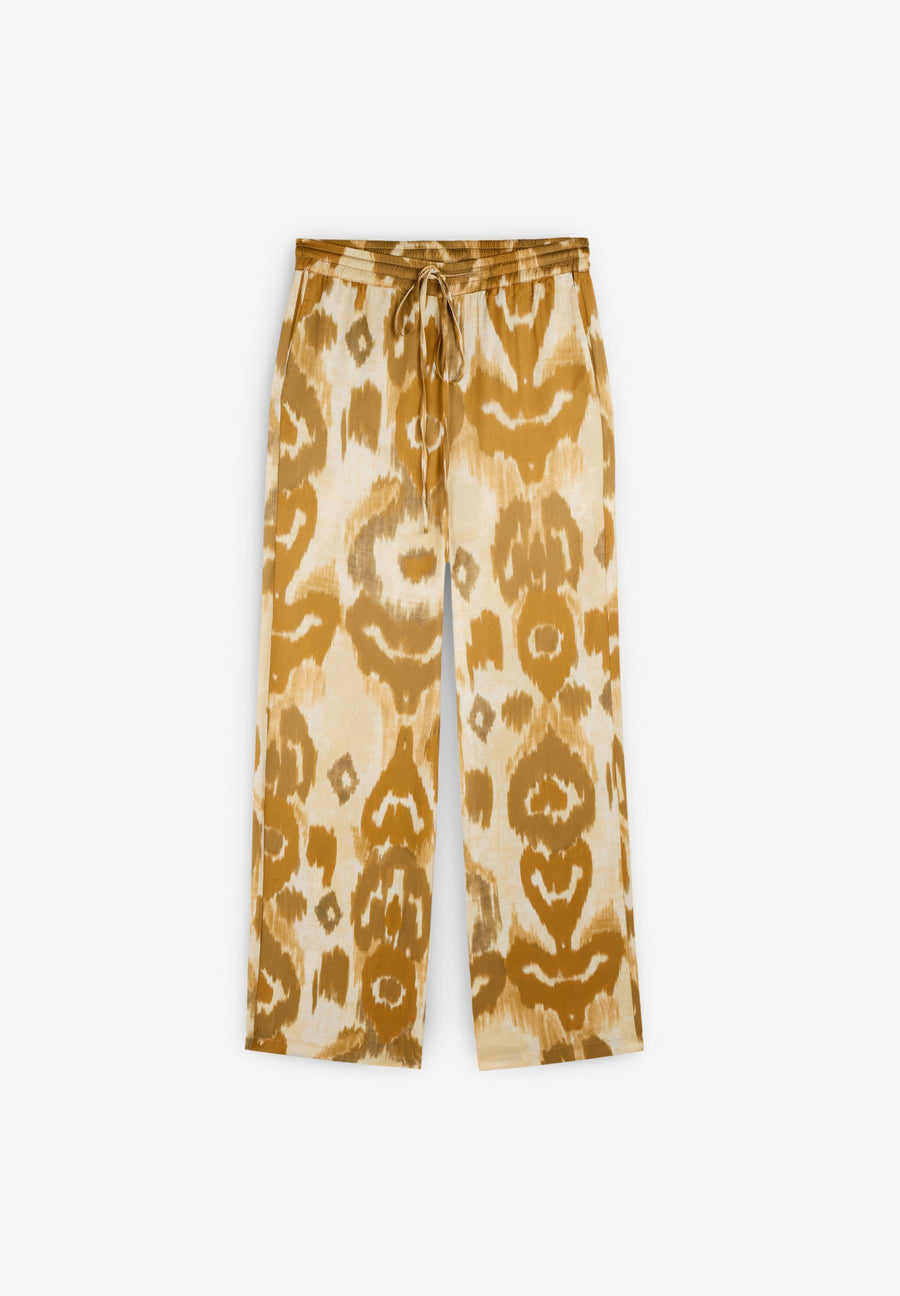FLOWING ANIMAL PRINT TROUSERS