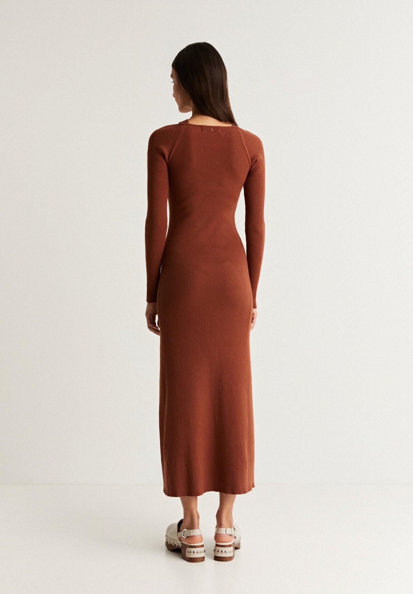 RIBBED MIDI DRESS