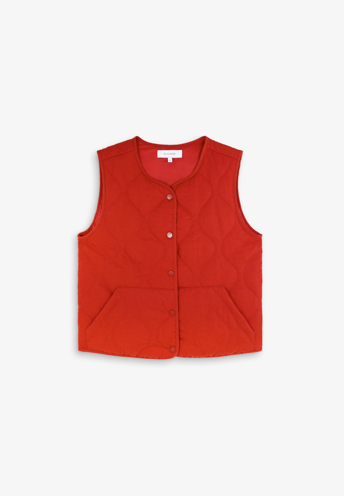 PUFFER VEST WITH ROUND COLLAR